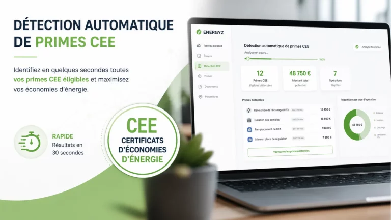 Détection automatique de primes CEE