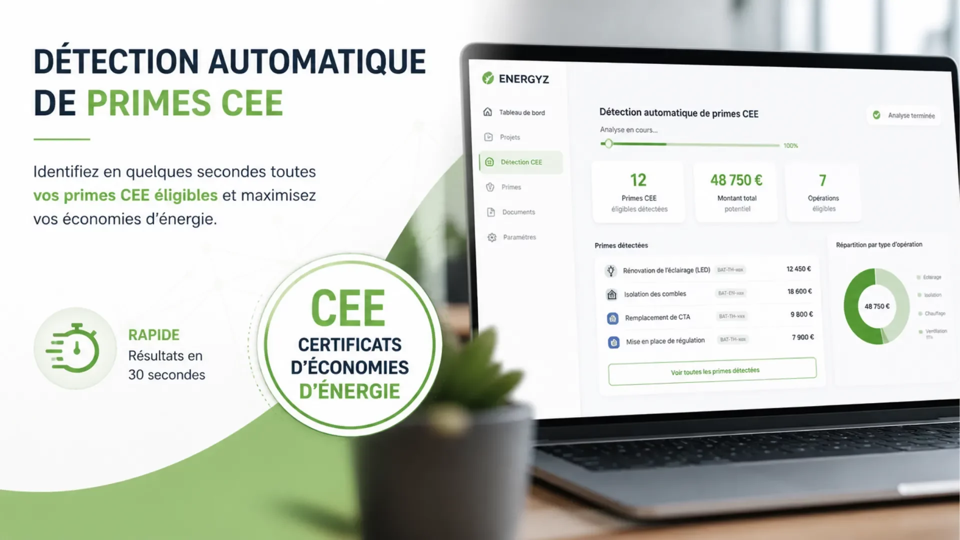 Détection automatique de primes CEE
